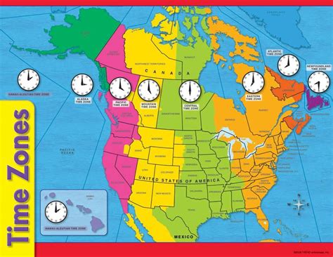 printable time zones.